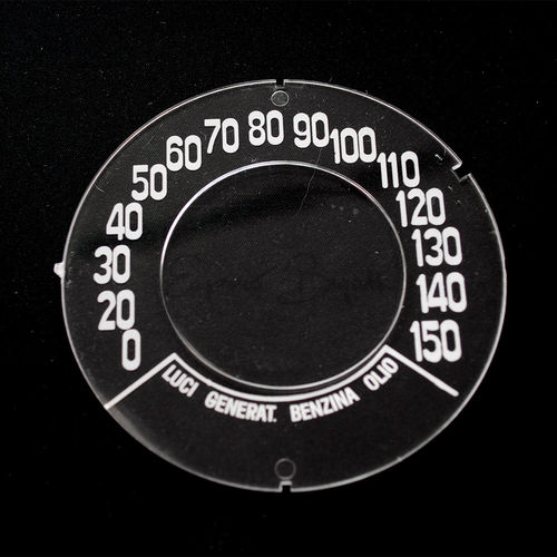 Vetro per strumento tachimetro contachilometri scala 150 Km/h | Fiat 500 Giannini |