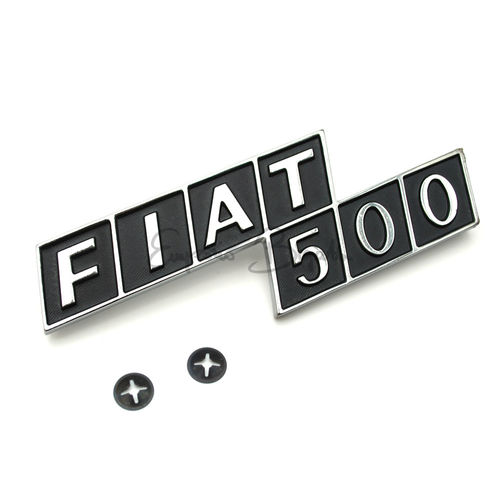 Fregio scritta posteriore in metallo cromato Alta Qualità | Fiat 500 F R |