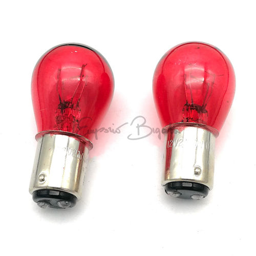 Coppia lampadine Rosse doppio filamento 12v/21-5w | Fiat 500 N D F L R Giardiniera |