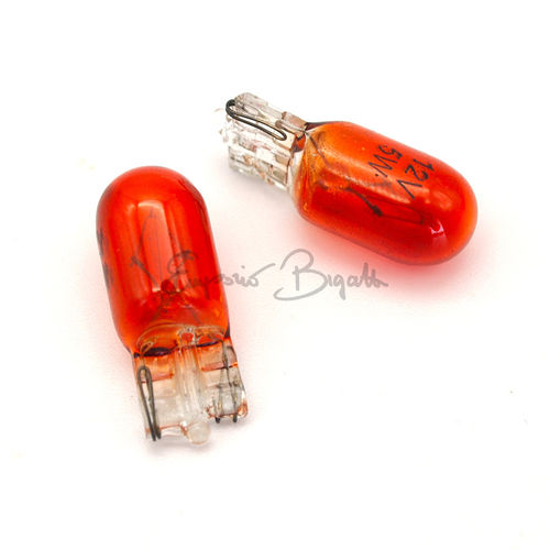 Coppia lampadine arancio per lucciole laterali 12v 5w | Fiat 500 N D F L R Giardiniera |